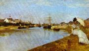 Berthe Morisot The Harbor at Lorient, National Gallery of Art, Washington oil painting reproduction